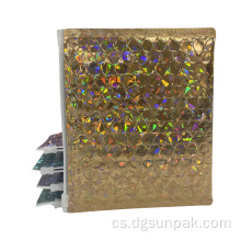 luxusní kovový glamour holografický odolný poštovní zip